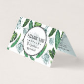 Tropische olievlekken en groen dank u kaart (Voorkant)