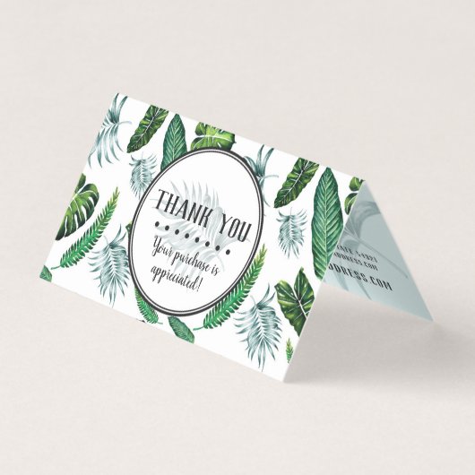 Tropische olievlekken en groen dank u kaart (Voorkant)