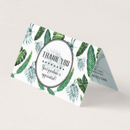 Tropische olievlekken en groen dank u kaart