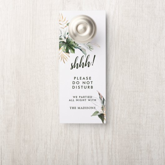 Tropische olievlekken Groene Bouw storen niet Deurhanger (Op knop)