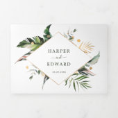 Tropische olievlekken groenweddenschap in één keer drieluik uitnodiging (Cover)