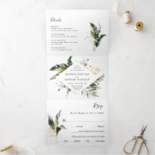 Tropische olievlekken groenweddenschap in één keer drieluik uitnodiging (Binnen)