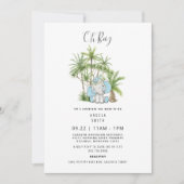 Tropische olievloeistoets Elephant Boho Oh Boy Kaart (Voorkant)