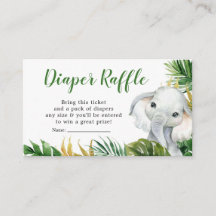 Tropische Olifant Boy Baby shower Luier Raffle