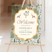 Tropische Olifant Indische Huwelijks Welkom Acryl Bord