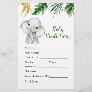 Tropische Olifant Jongen Baby shower Baby Voorspel