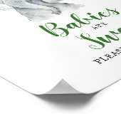Tropische Olifant Jongen Baby shower Baby's zijn Z Poster (Hoek)