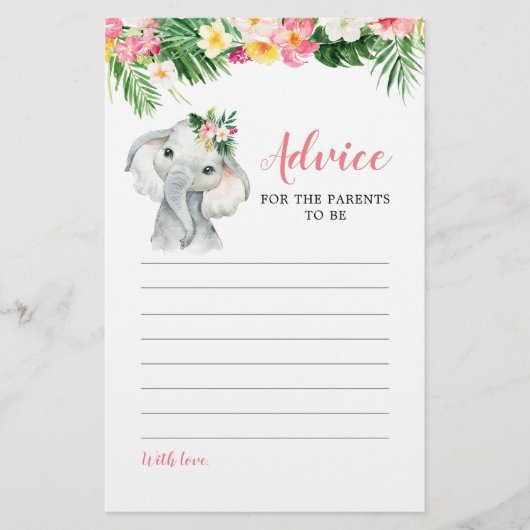 Tropische olifant meisje advies voor ouders (Voorkant)