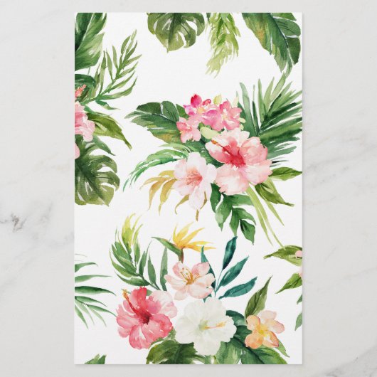 Tropische Olifant Meisje Baby shower Baby Voorspel (Achterkant)