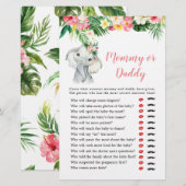 Tropische Olifant Meisje Baby shower Mama of Papa (Voorkant / Achterkant)