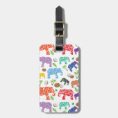 Tropische olifanten bagagelabel (Voorkant verticaal)