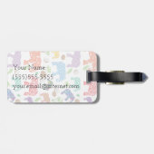 Tropische olifanten bagagelabel (Achterkant horizontaal)