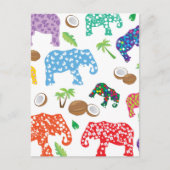Tropische olifanten briefkaart (Voorkant)