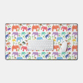 Tropische olifanten bureaumat (Keyboard & Muis)