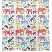 Tropische olifanten douchegordijn (Voorkant)