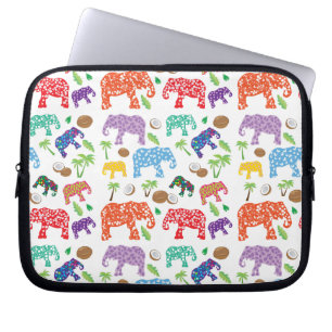 Tropische olifanten laptop sleeve