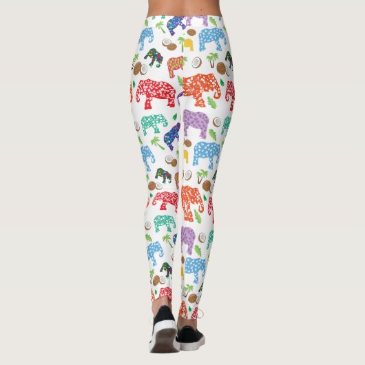 Tropische olifanten leggings (Achterkant)