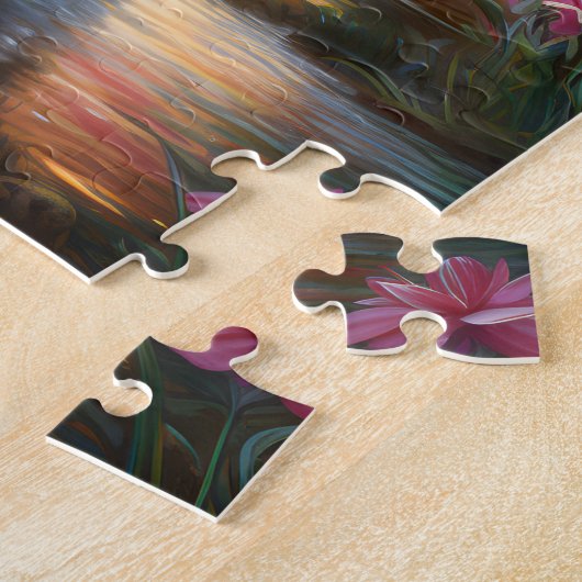 Tropische olifanten puzzel legpuzzel (Zijkant)