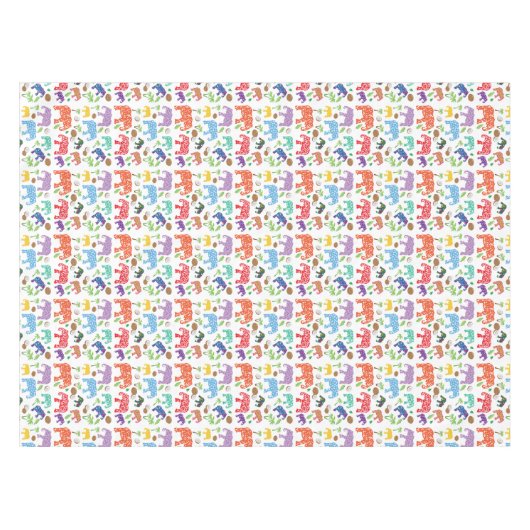 Tropische olifanten tafelkleed (Voorkant (Horizontaal))