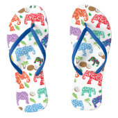 Tropische olifanten teenslippers (Voetbed)