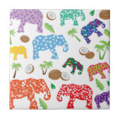 Tropische olifanten tegeltje (Voorkant)