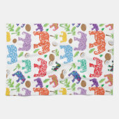 Tropische olifanten theedoek (Horizontaal)