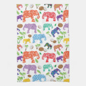 Tropische olifanten theedoek (Verticaal)