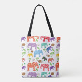 Tropische olifanten tote bag (Achterkant)