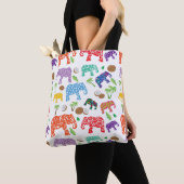 Tropische olifanten tote bag (Dichtbij)