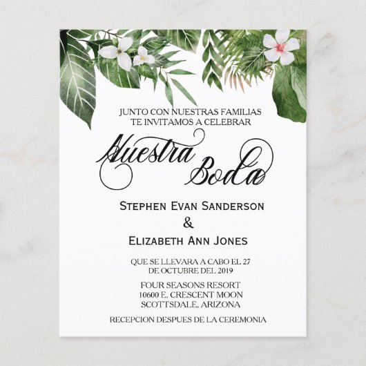 Tropische olifanten van het Spaanse huwelijk Nuest Flyer (Voorkant)