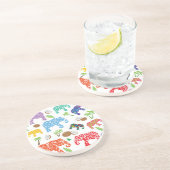 Tropische olifanten zandsteen onderzetter (Zijkant)