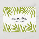 Tropische olifanten zomerbruiloft sparen de datum aankondigingskaart (Voorkant)