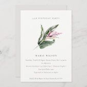 Tropische olifantenroze elke zondag kaart (Voorkant / Achterkant)