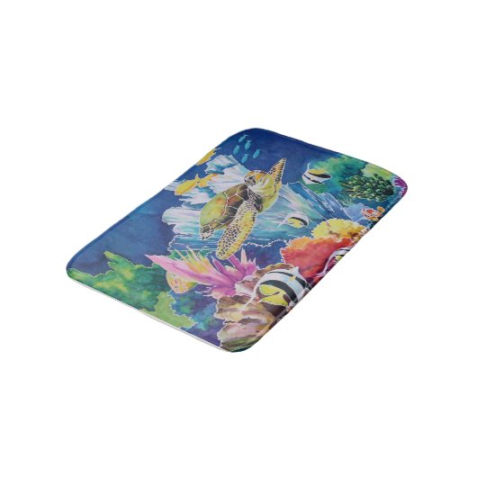 Tropische onderwaterscène badmat (Gekanteld)