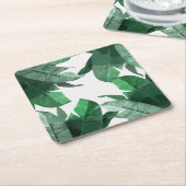 Tropische Onderzetters van het Leaf Print Square (Schuin)