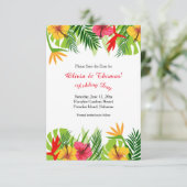 Tropische Ontsnapping Bewaar De Datum Aankondiging (Staand voorkant)