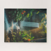 Tropische ontsnapping - Deep Oerwoud Waterval Puzz Legpuzzel (Horizontaal)