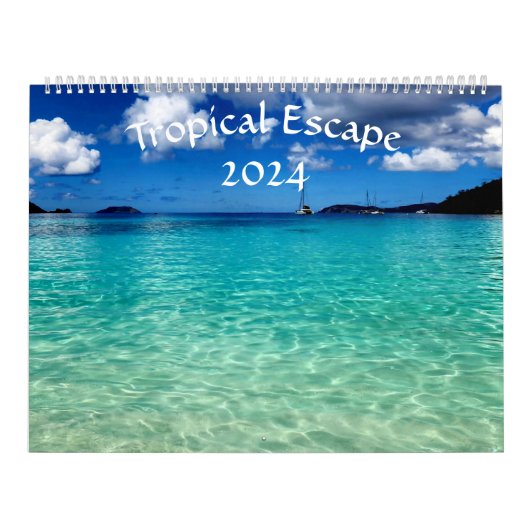 Tropische ontsnapping kalender 2024 (Hoes)