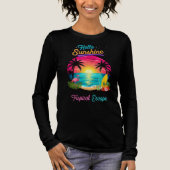 Tropische ontsnapping - Retro Zomerzonsondergang Tri-Blend Shirt (Voorkant)