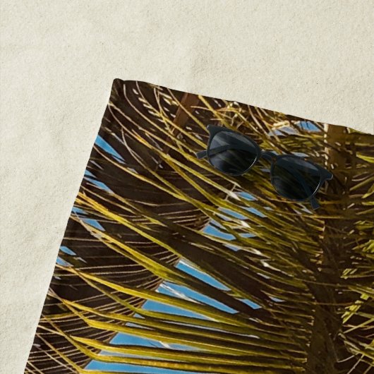 "Tropische ontsnapping strandlaken - palmboomblade (In situ)