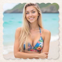 Tropische ontsnapping van Helena: gelukzaligheid a Kartonnen Onderzetters