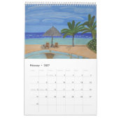 Tropische ontsnappingskalender kalender (Feb 2027)