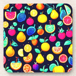 Tropische oogstpatronen bier onderzetter