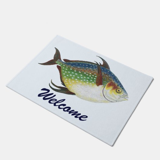 Tropische opaat,  zeewaterdier deurmat (Schuin)