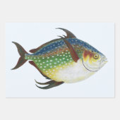 Tropische opaat,  zeewaterdier inpakpapier vel (Voorkant 3)