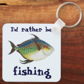 Tropische opaat,  zeewaterdier sleutelhanger (Achterkant)