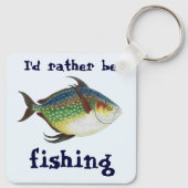 Tropische opaat,  zeewaterdier sleutelhanger (Achterkant)