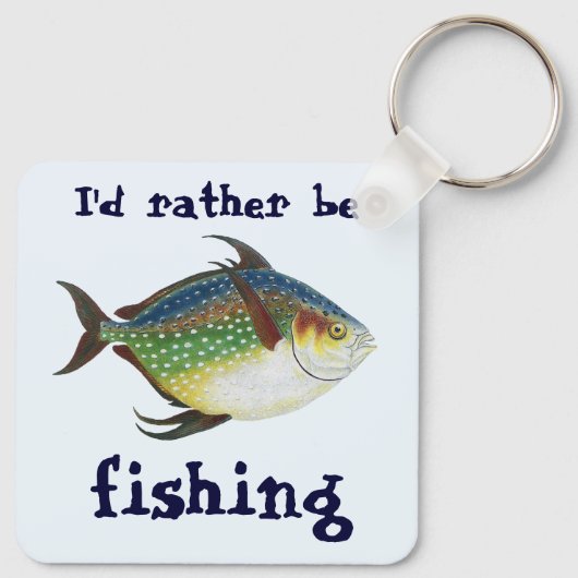 Tropische opaat,  zeewaterdier sleutelhanger (Achterkant)