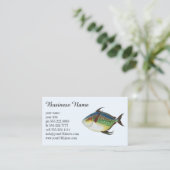 Tropische opaat,  zeewaterdier visitekaartje (Staand voorkant)