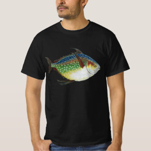 Tropische Opah-vis, Vintage Mariene Aquatische Die T-shirt
